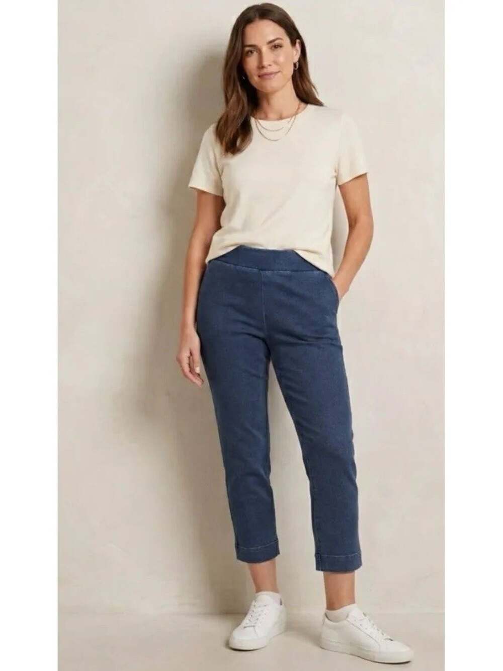J. Jill Pure Jill Indigo Slim Crop Pocket Pants Women's Size medium